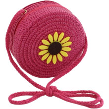 (B, -) Stroh Crossbody Tasche, Verstellbar, Kompakt, Münzen, Unverzichtbar, Damen, Sommer, Handtasche
