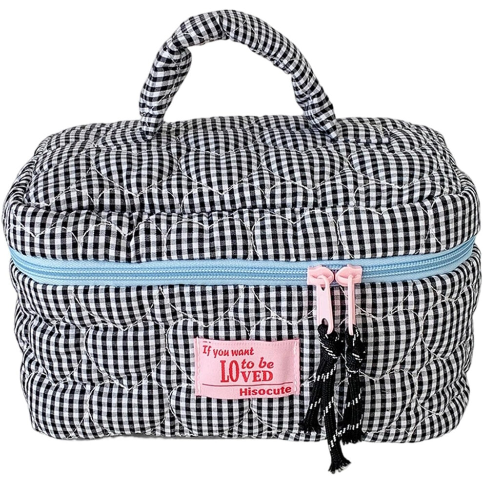 Oimg (Black, -) Multifunctional Makeup Bag, Toiletry Cosmetic Case With Handle