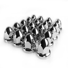 20PCS 33mm Chrome Lug Nut Covers ABS Plastic Push- for Semi Trucks
