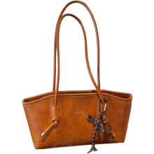 (Light Brown, -) Retro PU Handtasche, Anhänger, Abendtasche, Schulter, Moderne, Damen, Handtasche, Stilvoll