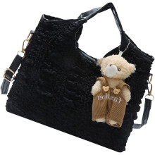 (Black, -) Moderne Handtasche, Anhänger, Schnellzugriff, Schulter, Alltag, Tasche, Damen, Geräumig
