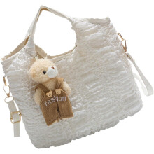 (White, -) Moderne Handtasche, Anhänger, Schnellzugriff, Schulter, Alltag, Tasche, Damen, Geräumig