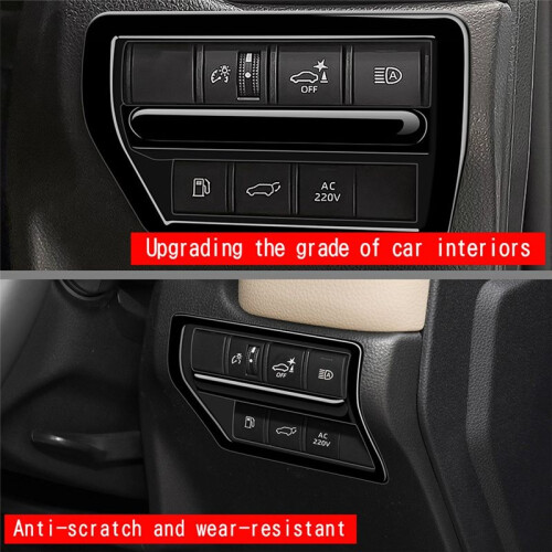 Car Headlight Adjustment  Button Frame Car Interior Trim Accessories for  Prado LC250 2024 RHD,A