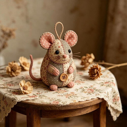 (B Style, -) Kit DIY souris, patchwork, boutons, art 1