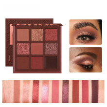 (Matches the image) 9 Color Eyeshadow Palette, Shimmer and Matte Finish, Long-Lasting, Highly Pigmented Eye Makeup