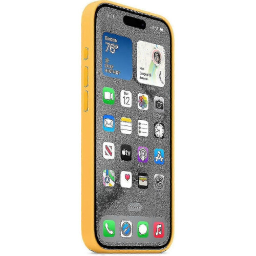 (Sunshine) For Apple Iphone 15 Pro Silicone Case With Magsafe 1