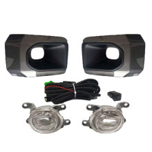 Car Fog Lights with Protective Frame LED White Daytime Running Lights for Hilux 2020-2023