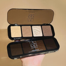 (Brown, 02) 4 Colors Contour Palette Highlighter Shimmer Matte Bronzer Nose Shadow Face Shading Powder Makeup
