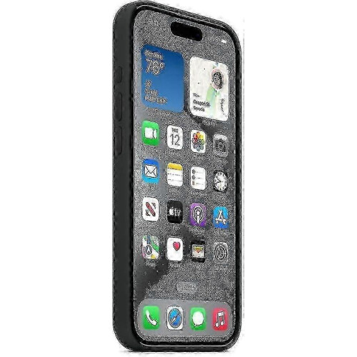 (Black) For Apple Iphone 15 Pro Silicone Case With Magsafe 1