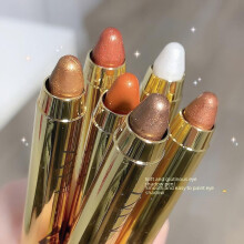 (Matches the image, 03#) Dual-Ended Highlighter Eyebrow Pencil Matte Shimmer Eyeshadow Stick Smudge-Proof Student Lazy Eye Makeup High-Gloss Portable