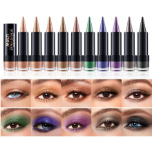 (Matches the image, 04) 2-in-1 Shimmer Eyeshadow Pencil, Double-Ended Eyeshadow Stick, 10 Colors, Long-lasting, Smudge-proof, Multipurpose Eye Makeup