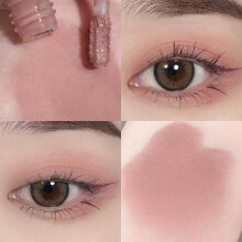 (Matches the image, 01) Soft Mist Matte Liquid Eyeshadow Waterproof Highlighting Contouring Single Eyeshadow Long-Lasting Pigment