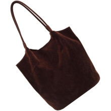 (Coffee, -) Suede Schultertasche, Retro, Soft, Hobo, Trendy, Tote, Arbeit, Reise, Damen, Handtasche
