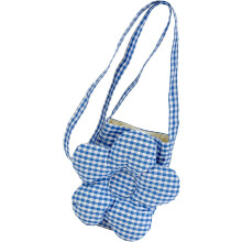 (Blue, -) Multifunktionale Karo Crossbody Tasche, Verstellbar, Blumen, Schulter, Damen, Mädchen, Tasche