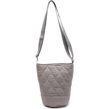 (Gray, -) Nylon Schultertasche, Bucket, Arbeiten, Casual, Damen, Handtasche, Accessoire, Elegant