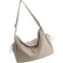(Beige, -) Nylon Crossbody Tasche, Geräumig, Verstellbar, Alltag, Damen, Handtasche, Tasche, Umhängetasche