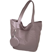 (Purple, -) Damen Nylon Schultertasche, Geräumig, Unterarm, Slouchy, Alltag, Handtasche, Tasche, Accessoire