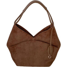 (Coffee, -) Suede Tote, Hobo, Retro, Schulter, Arbeit, Reise, Top Handle, Satchel, Damen, Handtasche