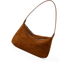 (Brown, -) Hobo Handtasche, Unterarm, Sweet, Clutch, Reißverschluss, Schulter, Pendeln, Damen, Tasche