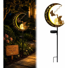 (1pc-cat, -) Kolibrie Maan Zonne-energie Tuinpaal - LED Padverlichting