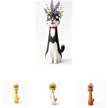 (Husky, -) Vase chat, céramique, coloré, déco