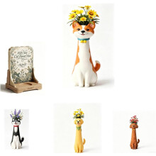 (Corgi, -) Vase chat, céramique, coloré, déco