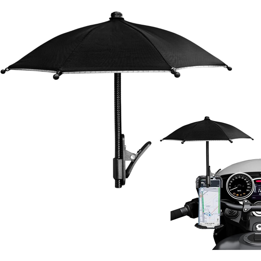 (, -) Phone Umbrella, Mini Clip On Shade For Sun Glare Outdoor Activities Black 5437706441120