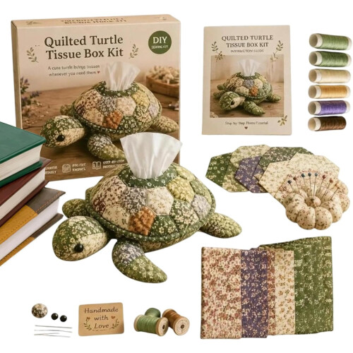 (Turtle, -) Kit DIY animaux marins patchwork, 6 designs