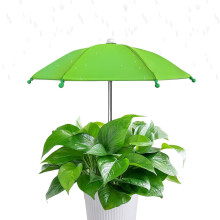 (Green, -) 10.6” Garden Umbrella Shade for Outdoor Plants, Stable Support
