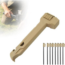 (B Type, -) 2-in-1 Camping Hammer with 8 Pegs, Tent Stake Driver & Puller