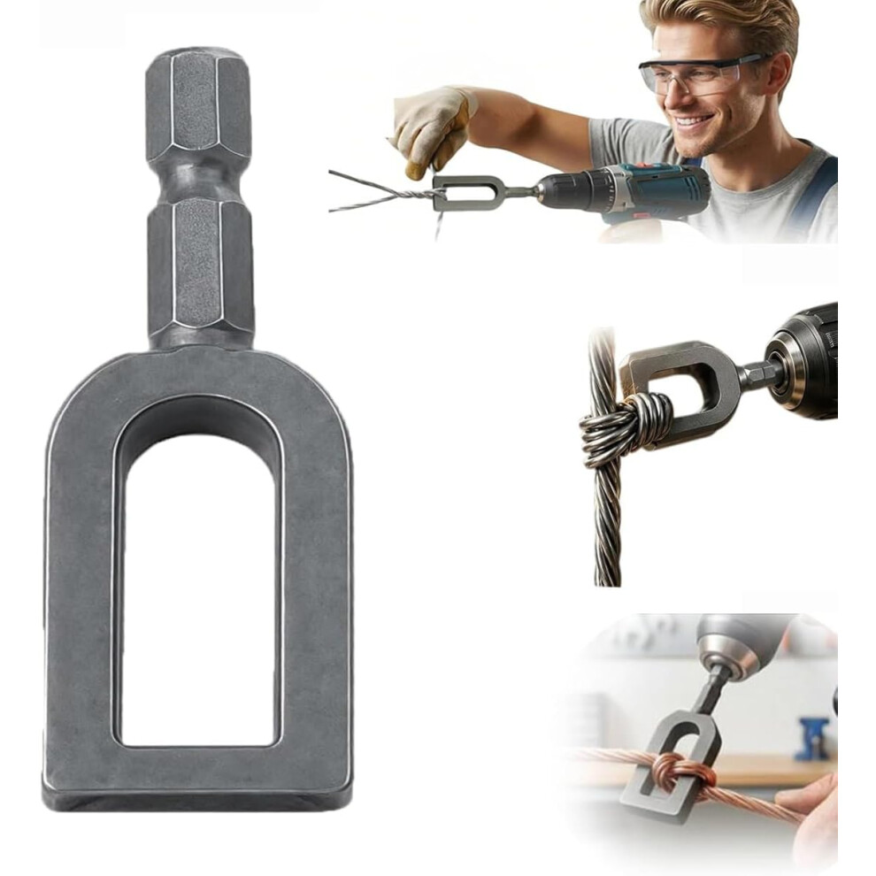 (#9 Arc-1Pc, -) Heavy Duty Wire Twister For Drill, Fencing Rebar Tying Attachment 5437706444909