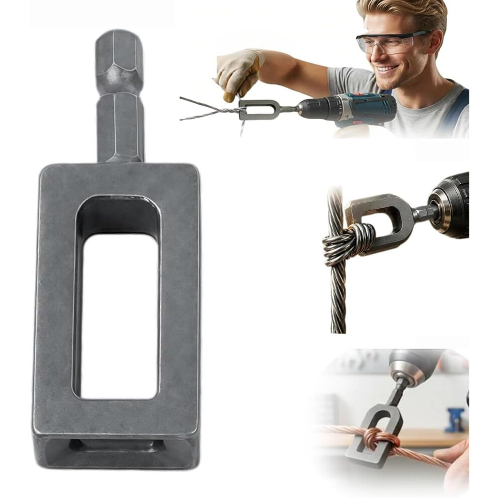 (#11 Square-1Pc, -) Heavy Duty Wire Twister For Drill, Fencing Rebar Tying Attachment 5437706444879
