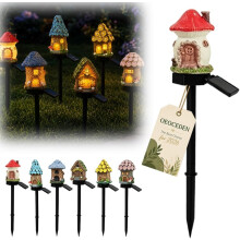 (#A, -) Zonne-energie Paddestoel Tuinlampen - Sprookjeshuis Lamp