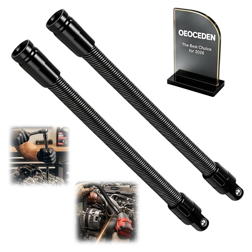 (2Pc#S, -) Flexible Socket Extension Bar, 1/2 Offset Reach For Tight Spaces 5437706446620