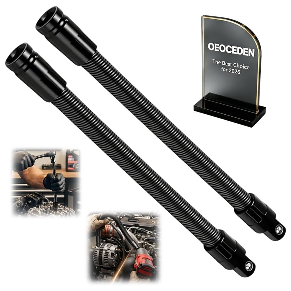 (2Pc#M, -) Flexible Socket Extension Bar, 1/2 Offset Reach For Tight Spaces 5437706446637