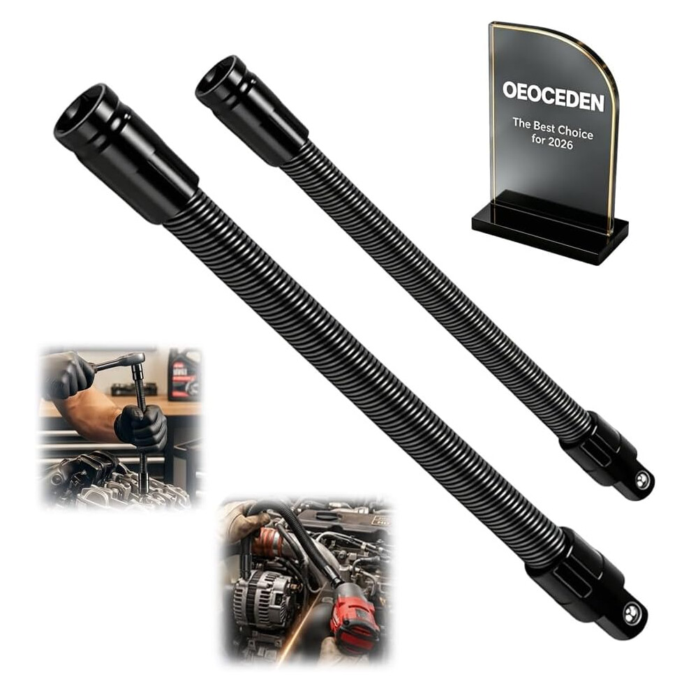 (2Pc, -) Flexible Socket Extension Bar, 1/2 Offset Reach For Tight Spaces 5437706446644