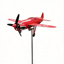 (3d Airplane Red, -) Tuin Tractor Windspinner - Groene Windmolen Paal