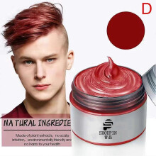 (Red) disposable plant colored hair mud styling color spray hair spray 100g