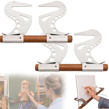 (2 PCS, -) Adjustable Artist Hand Rest Support Bridge, Metal Easel Stabilizer