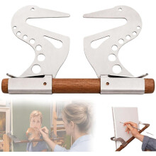 (1 PC, -) Adjustable Artist Hand Rest Support Bridge, Metal Easel Stabilizer