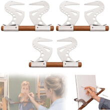 (3 PCS, -) Adjustable Artist Hand Rest Support Bridge, Metal Easel Stabilizer