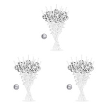 48PCS Disco Straws, Disco Party Decorations Straws with Silver Disco Decor, 70s Disco Party Supplies