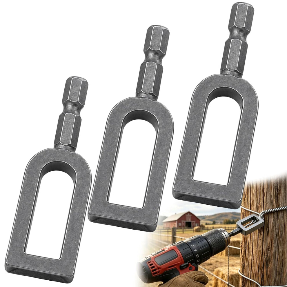 (A 3 Pcs, -) Heavy Duty Wire Twister Tool For Drill, Fence Repair Rebar Tying 3Pcs 5437706451358