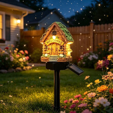 (Green, -) Paddestoel Zonne-energie Tuinlampen - 6 Stuks Sprookjeshuis