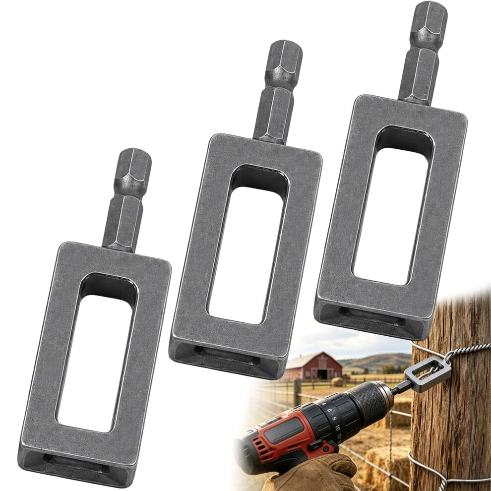 (B 3 Pcs, -) Heavy Duty Wire Twister Tool For Drill, Fence Repair Rebar Tying 3Pcs 5437706451389
