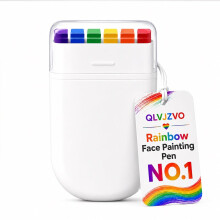 (White 1pc, -) Regenboog Gezicht Verfstick - 6-Kleuren Wasbare Verfstick