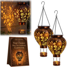 (2pcs Hummingbird, -) Zonne-energie Luchtballon Lantaarn - Kolibrie/Paddestoel