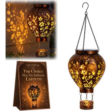 (1pc Hummingbird, -) Zonne-energie Luchtballon Lantaarn - Kolibrie/Paddestoel