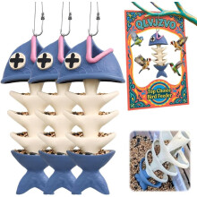 (10.6in 3pcs, -) Visgraat Vogelvoeder - Creatief Hangend Vogelvoeder voor Tuin