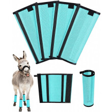 (Green, -) Mini Esel Fliegenstiefel, Mesh, Nylon, 360, Rutschfest, 10-13HH, Pony, Maultier, Grün